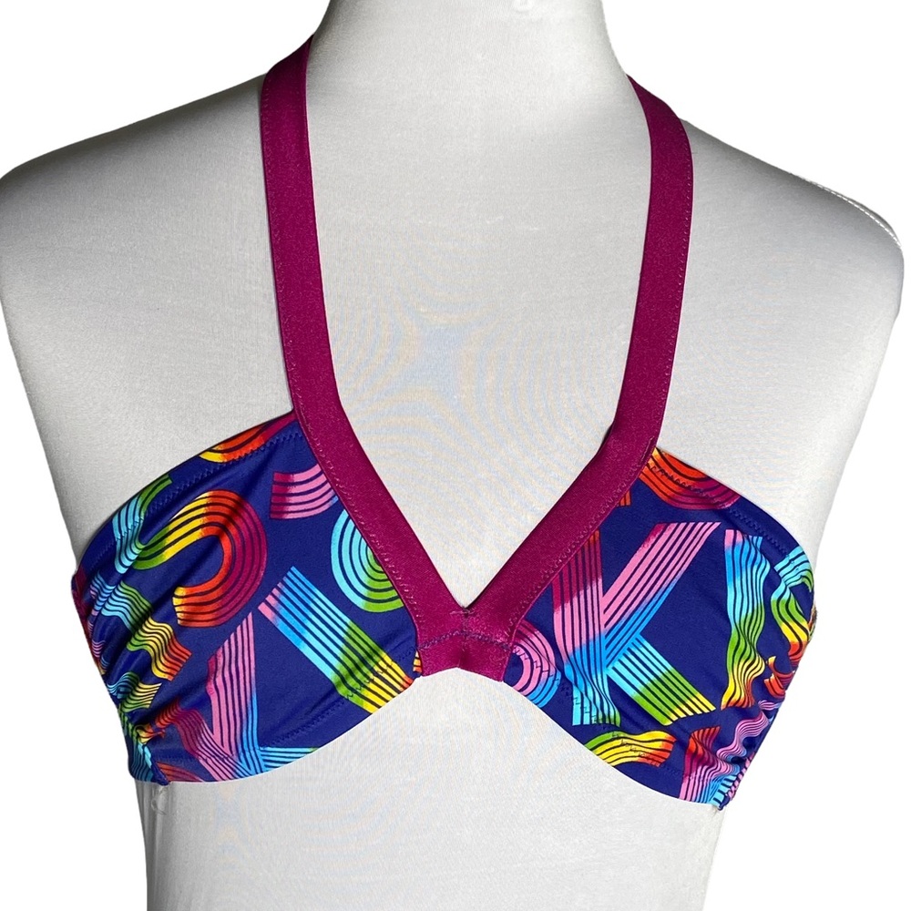 Victoria’s Secret Rainbow Halter Bikini Top Size Small